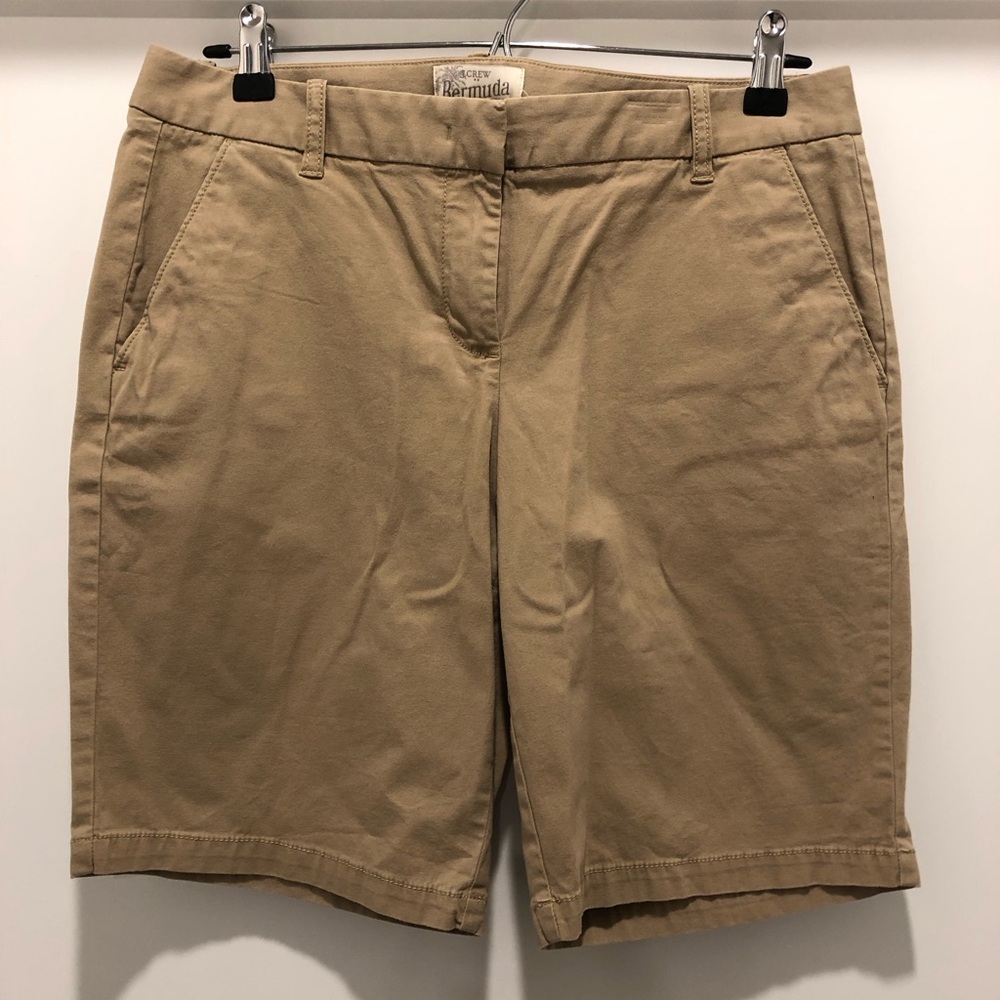 J. Crew Tan Bermuda Shorts Tailored Fit